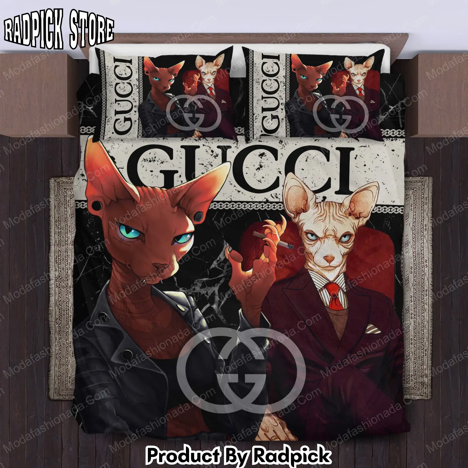 Radpick sphynx cat gucci bedding sets rp3272103